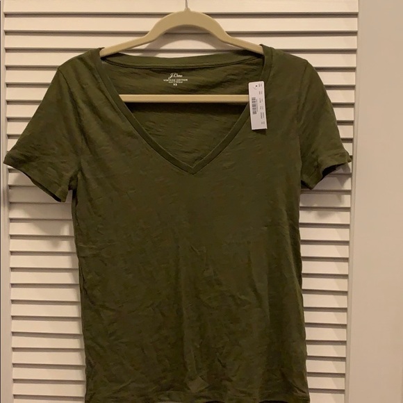 J. Crew Tops - J Crew Green V-Neck